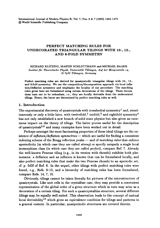 Perfect Matching Rules for Undecorated Triangular Tilings with 10-, 12- and 8-fold Symmetry